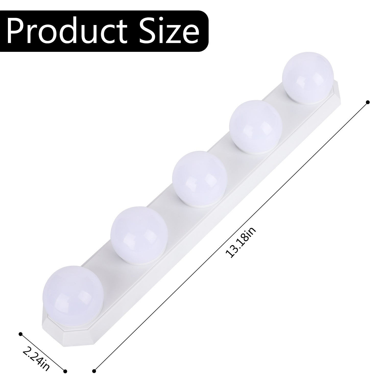 Portable Makeup Light Five Bulbs Mirror Headlight Led Fill